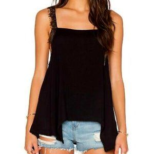 Free People Black Lace Tank